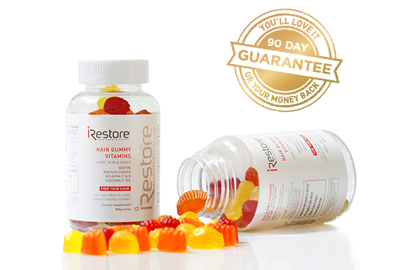 iRestore Hair Gummy Vitamins with 90-Day Money Back Guarantee